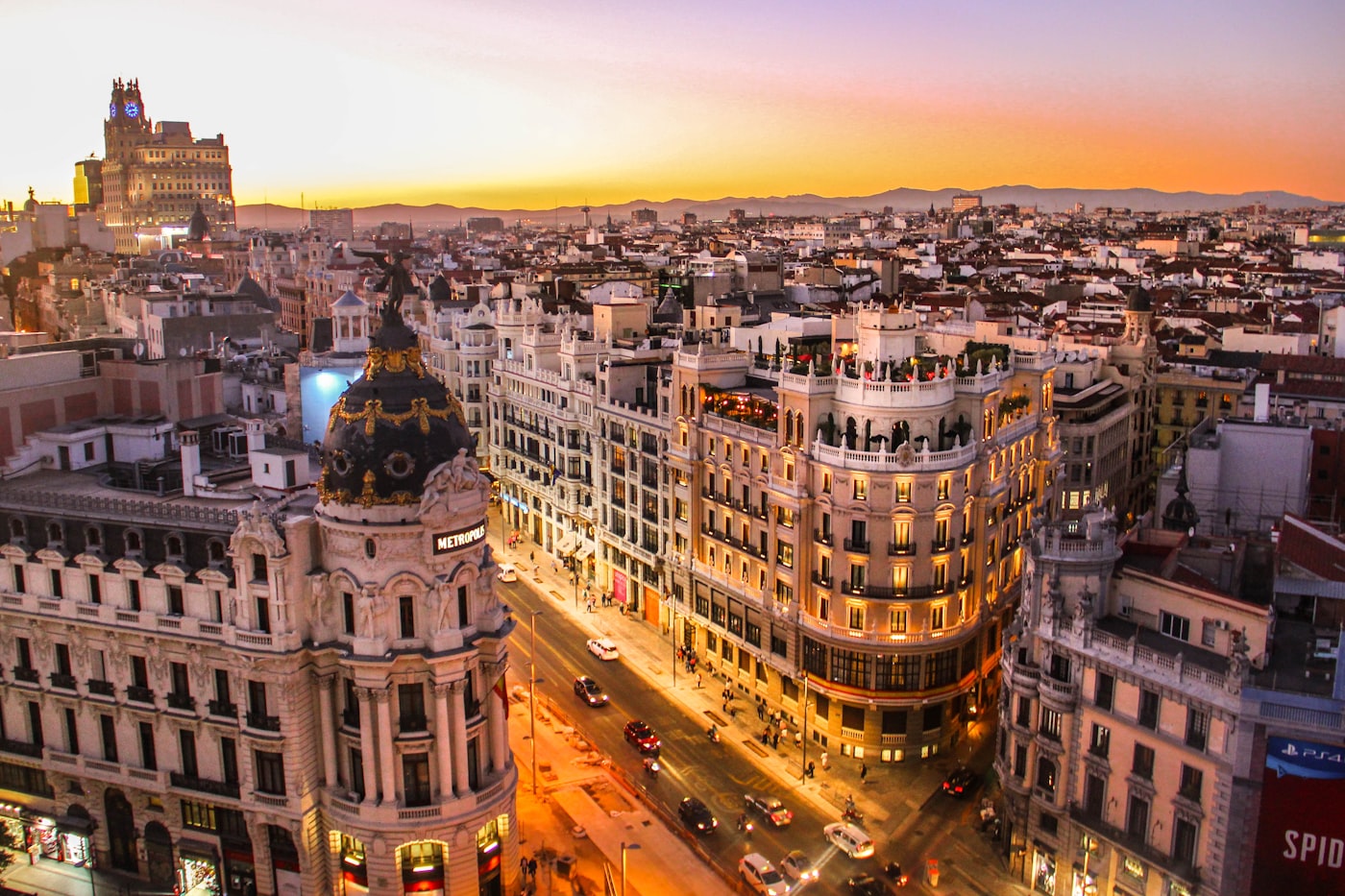 Edificio Metrópolis en la Gran Vía de Madrid